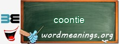 WordMeaning blackboard for coontie